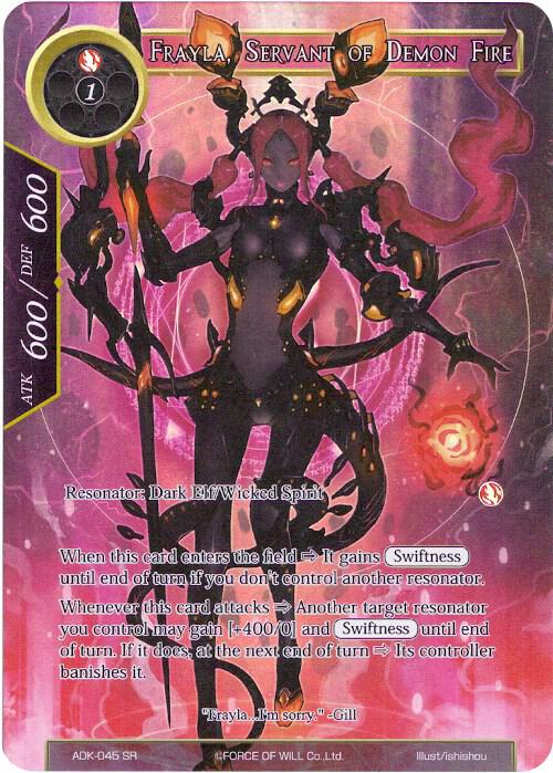 Frayla, Servant of Demon Fire (Full Art), Advent of the Demon King ADK-045