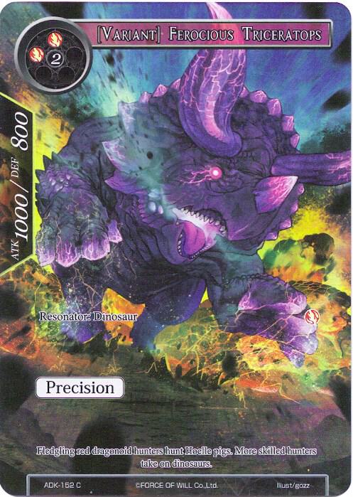 [Variant] Ferocious Triceratops (Full Art), Advent of the Demon King ADK-152