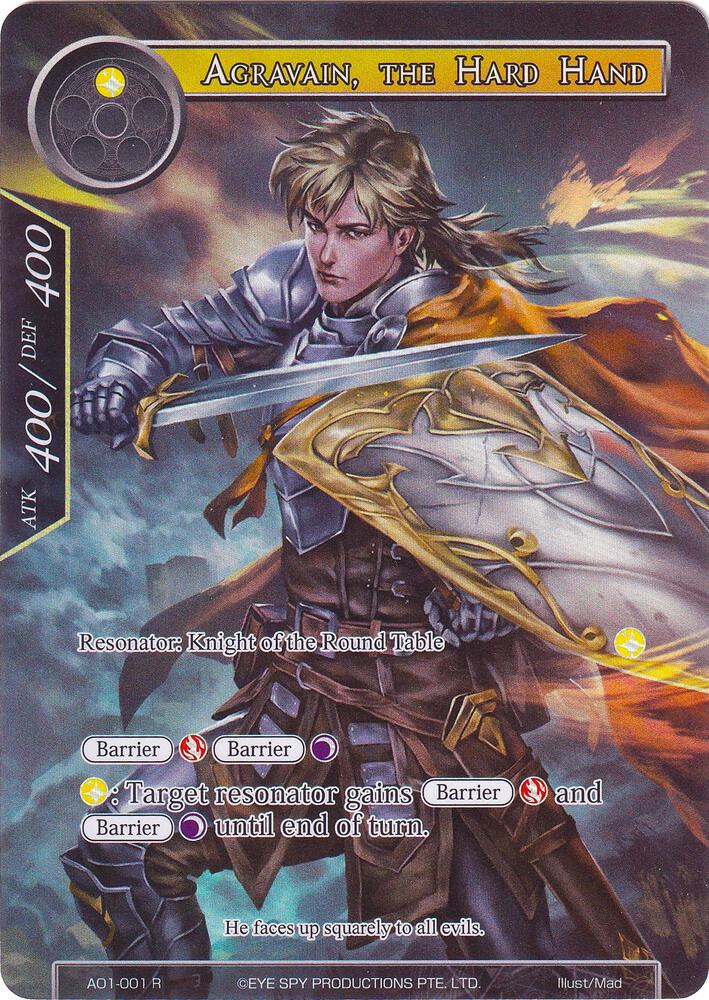 Agravain, the Hard Hand (Full Art), Alice Origin AO1-001