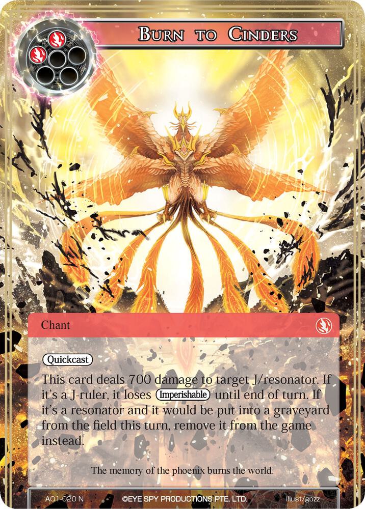 Burn to Cinders, Alice Origin AO1-020
