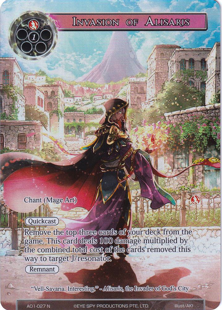 Invasion of Alisaris (Full Art), Alice Origin AO1-027