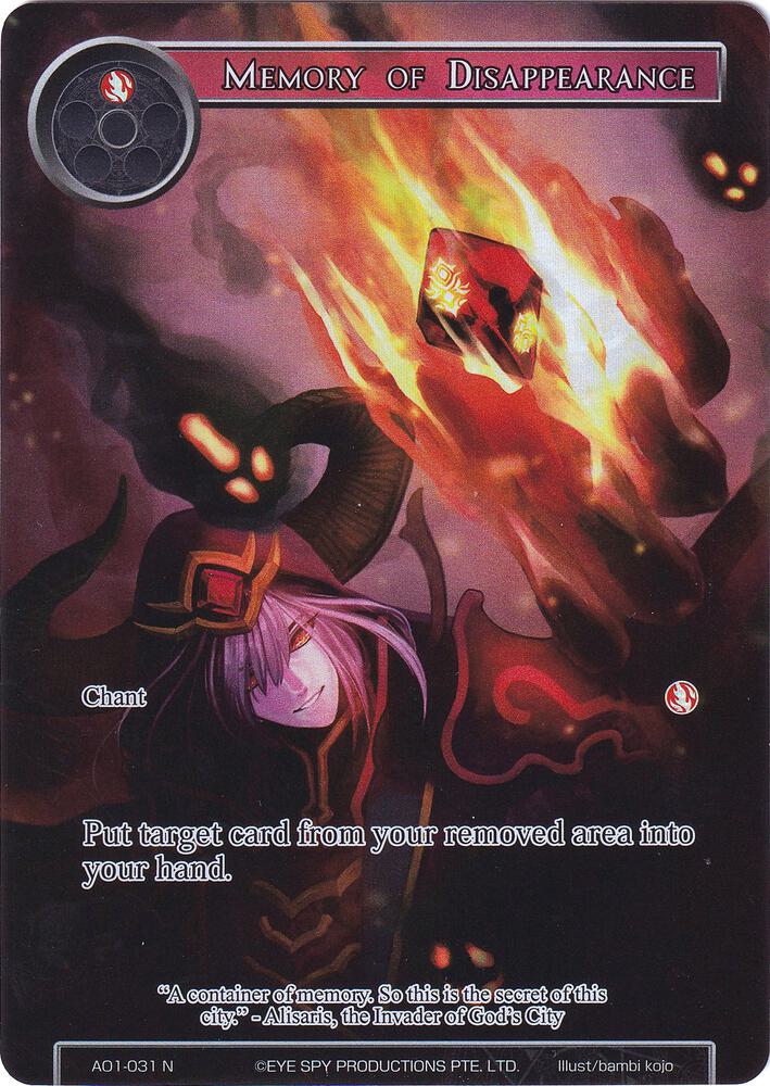 Memory of Disappearance (Full Art), Alice Origin AO1-031