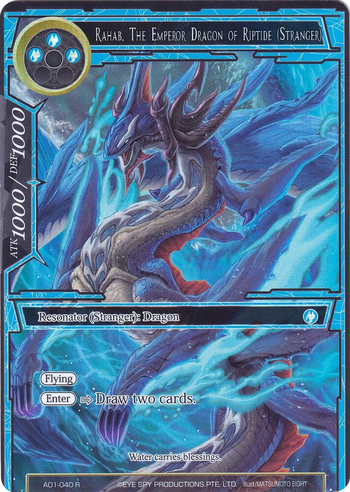 Rahab, The Emperor Dragon of Riptide (Stranger) (Full Art), Alice Origin AO1-040
