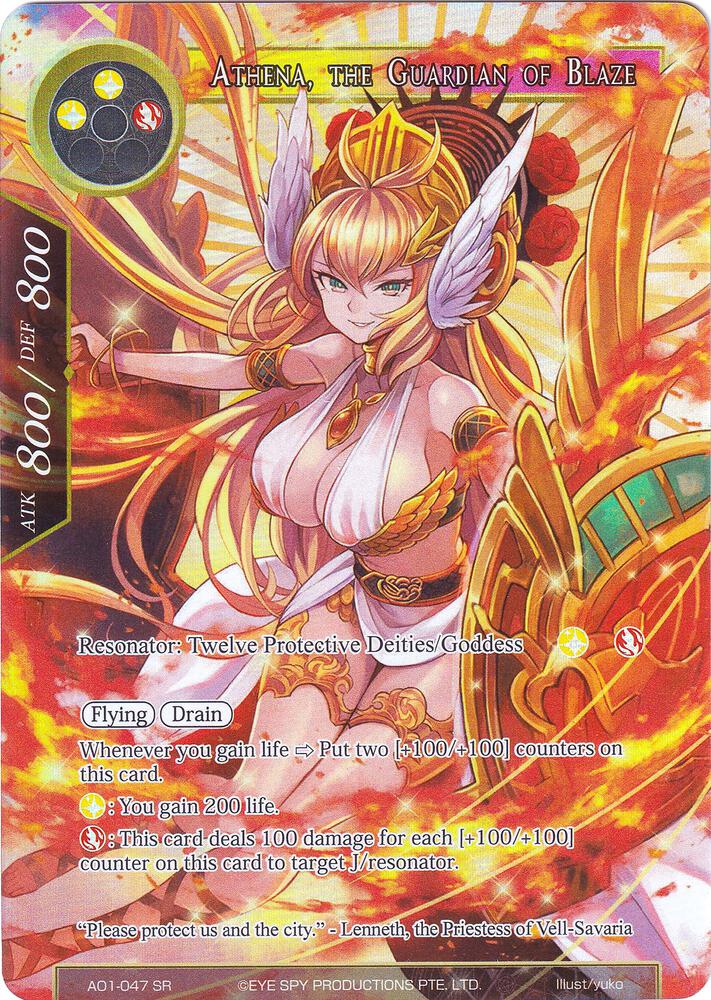 Athena, the Guardian of Blaze (Full Art), Alice Origin AO1-047