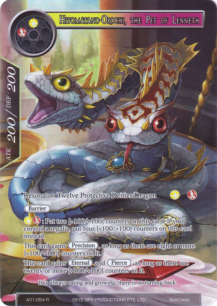 Hitomatano-Orochi, the Pet of Lenneth (Full Art), Alice Origin AO1-054
