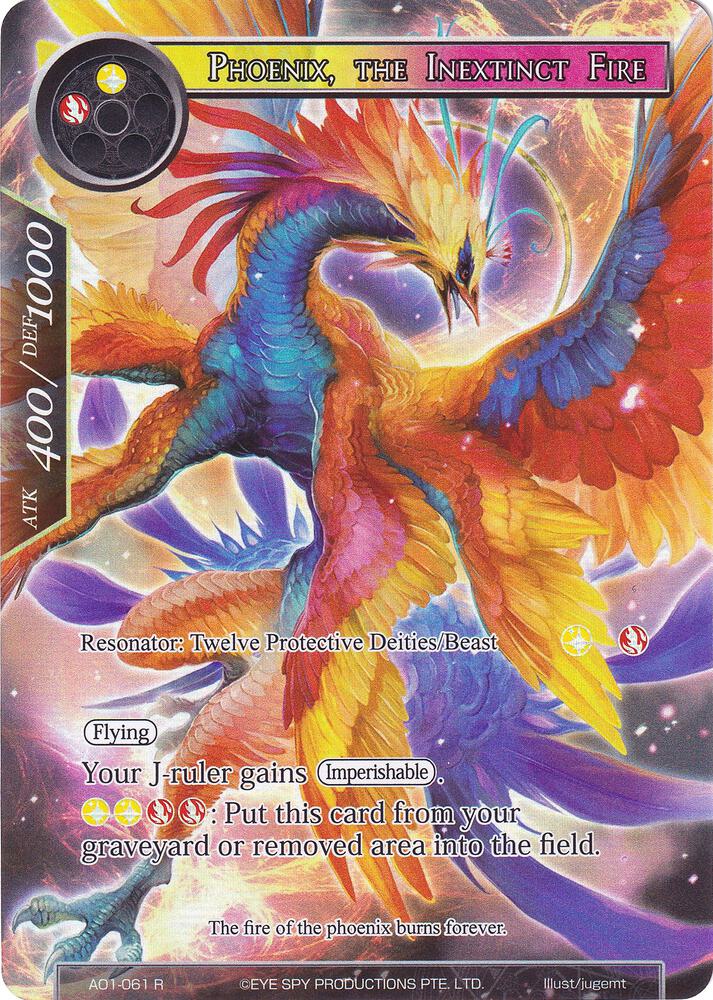 Phoenix, the Inextinct Fire (Full Art), Alice Origin AO1-061