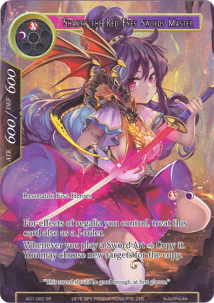 Shakti, the Red Eyes Swords Master (Full Art), Alice Origin AO1-062