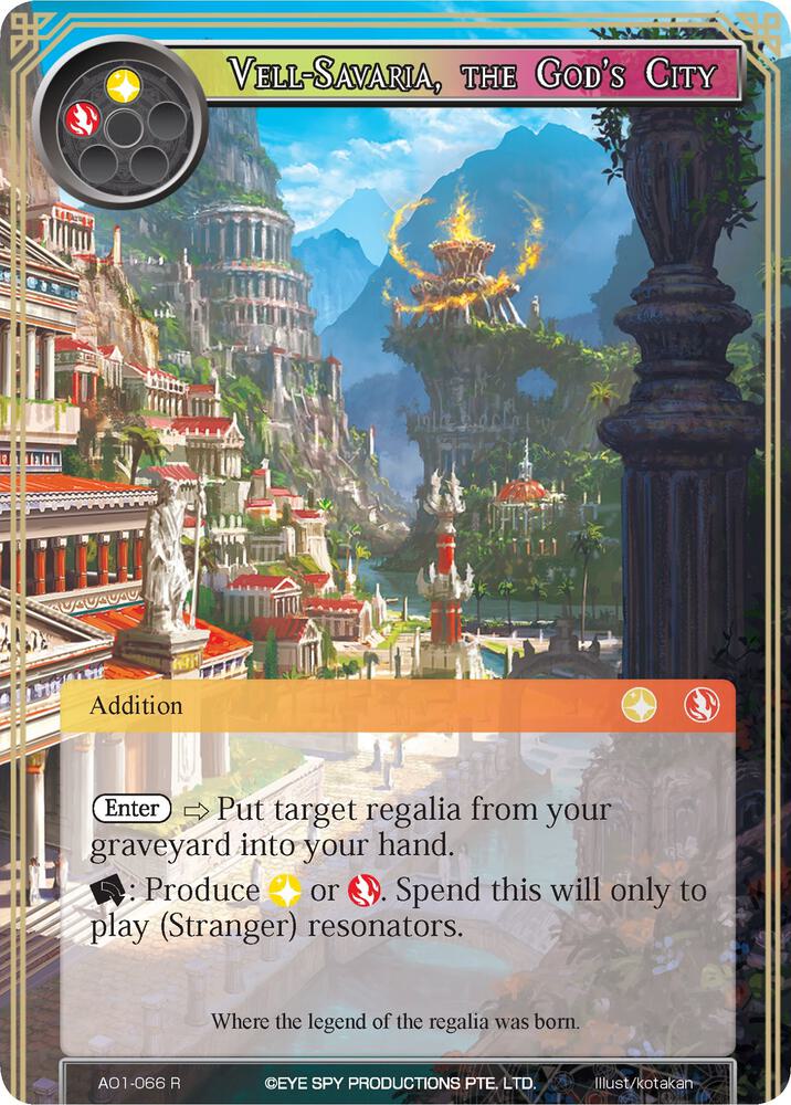 Vell-Savaria, the God's City, Alice Origin AO1-066