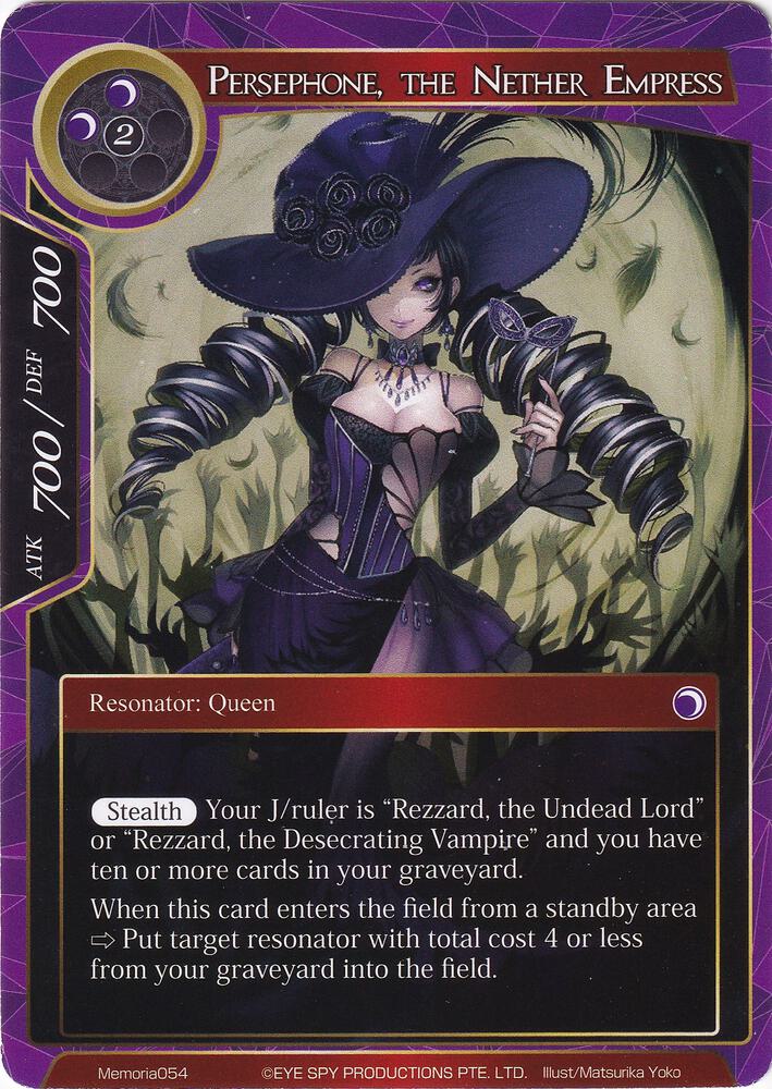 Persephone, the Nether Empress, Alice Origin Memoria Cards Memoria054