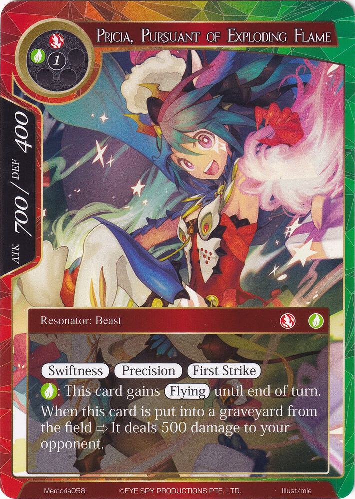 Pricia, Pursuant of Exploding Flame, Alice Origin Memoria Cards Memoria058