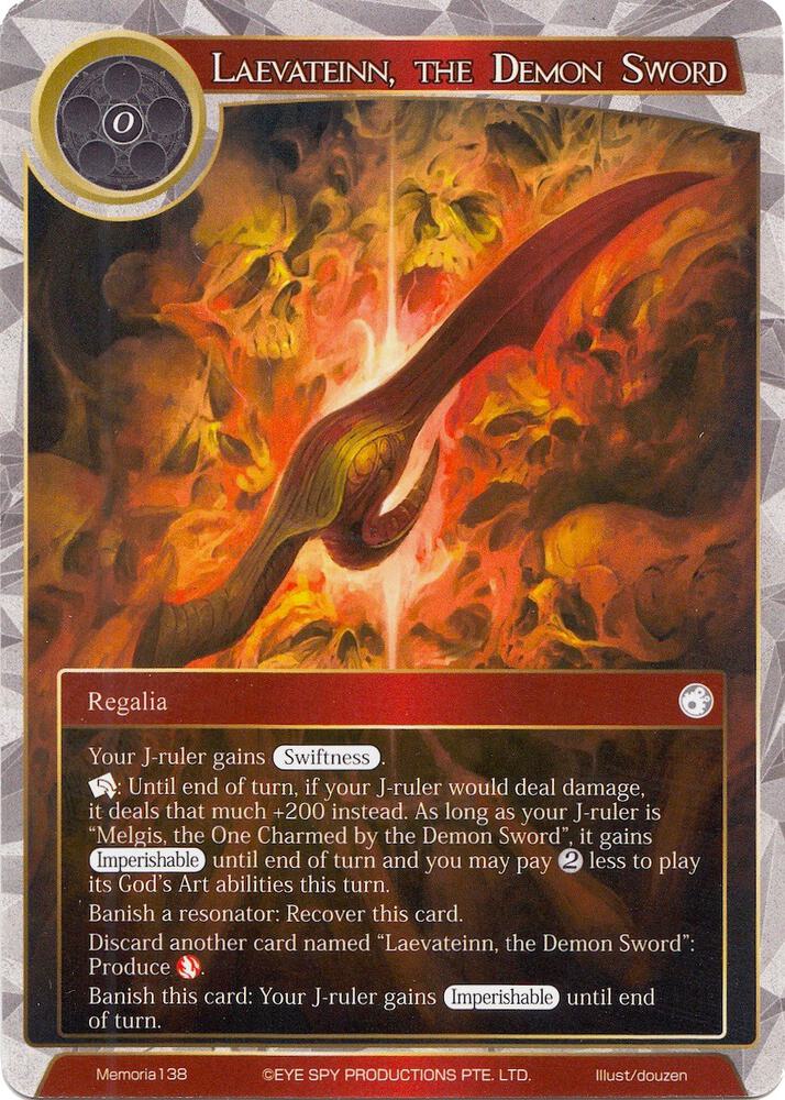 Laevateinn, the Demon Sword, Alice Origin Memoria Cards Memoria138
