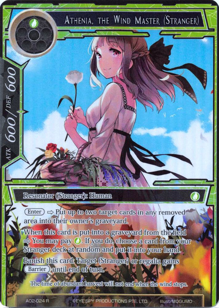 Athenia, the Wind Master (Stranger) (Full Art), Alice Origin II AO2-024