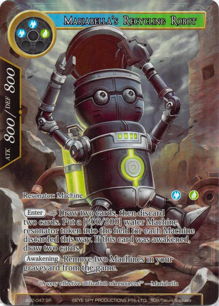 Mariabella's Recycling Robot (Full Art), Alice Origin II AO2-047