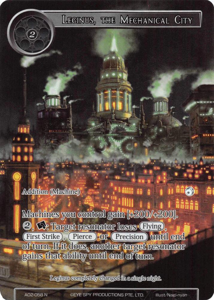Leginus, the Mechanical City (Full Art), Alice Origin II AO2-058