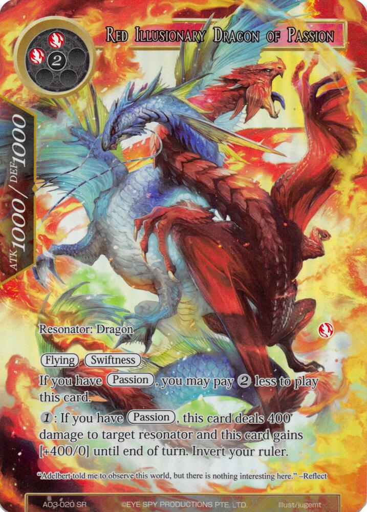 Red Illusionary Dragon of Passion (Full Art), Alice Origin III AO3-020