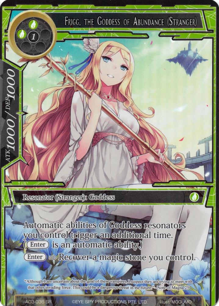 Frigg, the Goddess of Abundance (Stranger) (Full Art), Alice Origin III AO3-036