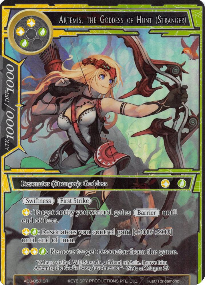 Artemis, the Goddess of Hunt (Stranger) (Full Art), Alice Origin III AO3-057