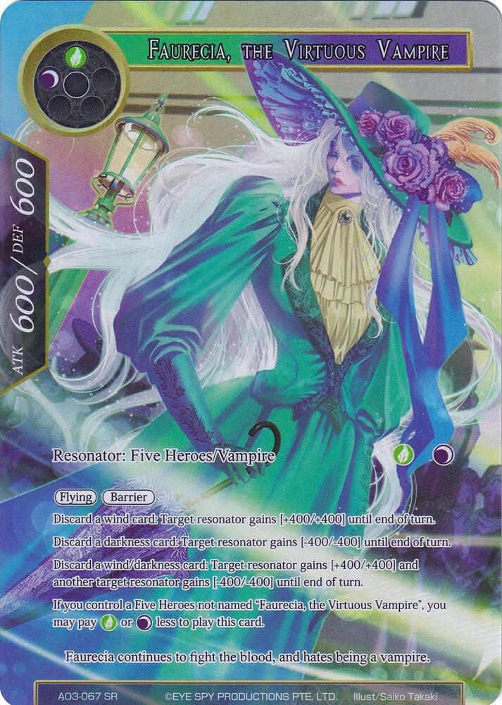 Faurecia, the Virtuous Vampire (Full Art), Alice Origin III AO3-067