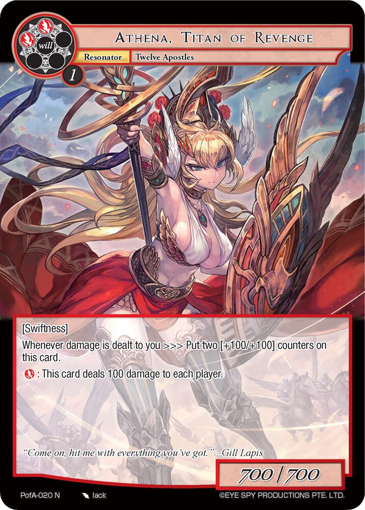 Athena, Titan of Revenge, Alice Origin IV: Prologue of Attoractia PofA-020