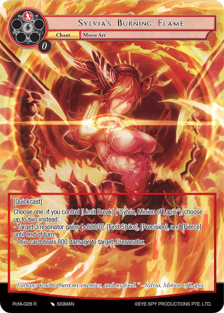 Sylvia's Burning Flame (Full Art), Alice Origin IV: Prologue of Attoractia PofA-028