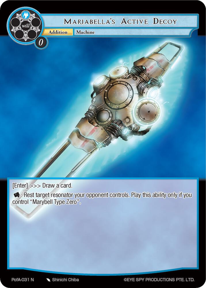Mariabella's Active Decoy, Alice Origin IV: Prologue of Attoractia PofA-031