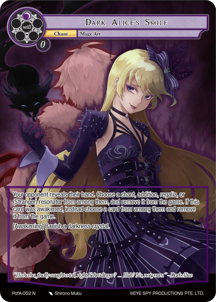 Dark Alice's Smile (Full Art), Alice Origin IV: Prologue of Attoractia PofA-052