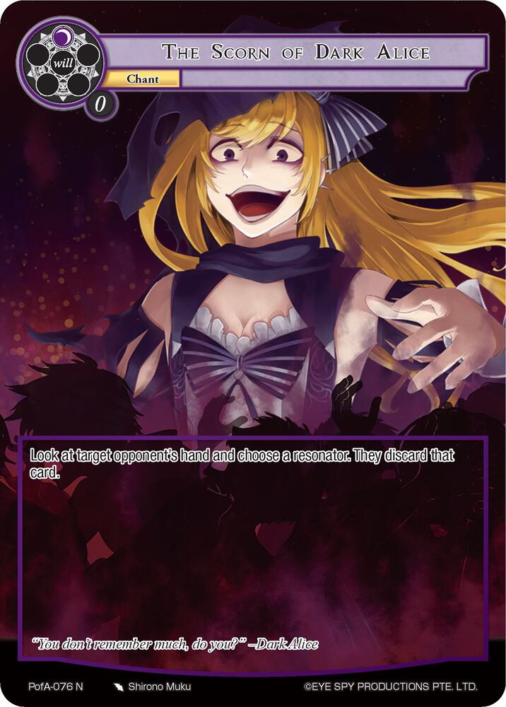 The Scorn of Dark Alice (Full Art), Alice Origin IV: Prologue of Attoractia PofA-076