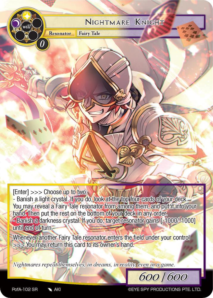 Nightmare Knight (Full Art), Alice Origin IV: Prologue of Attoractia PofA-102