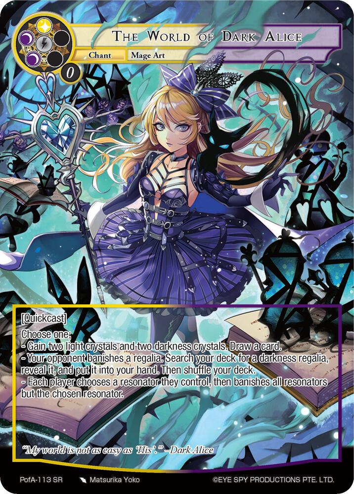 The World of Dark Alice (Full Art), Alice Origin IV: Prologue of Attoractia PofA-113