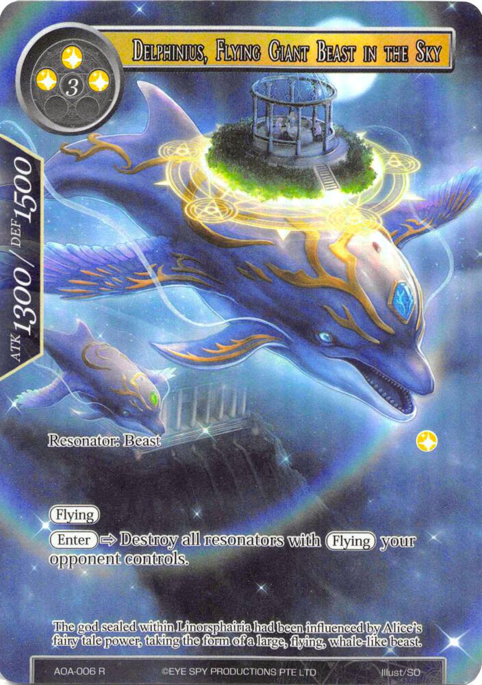 Delphinius, Flying Giant Beast in the Sky (Full Art), Awakening of the Ancients AOA-006