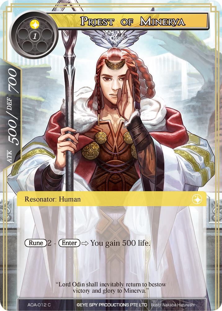Priest of Minerva, Awakening of the Ancients AOA-012