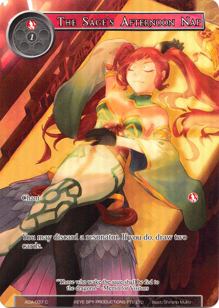 The Sage's Afternoon Nap (Full Art), Awakening of the Ancients AOA-037