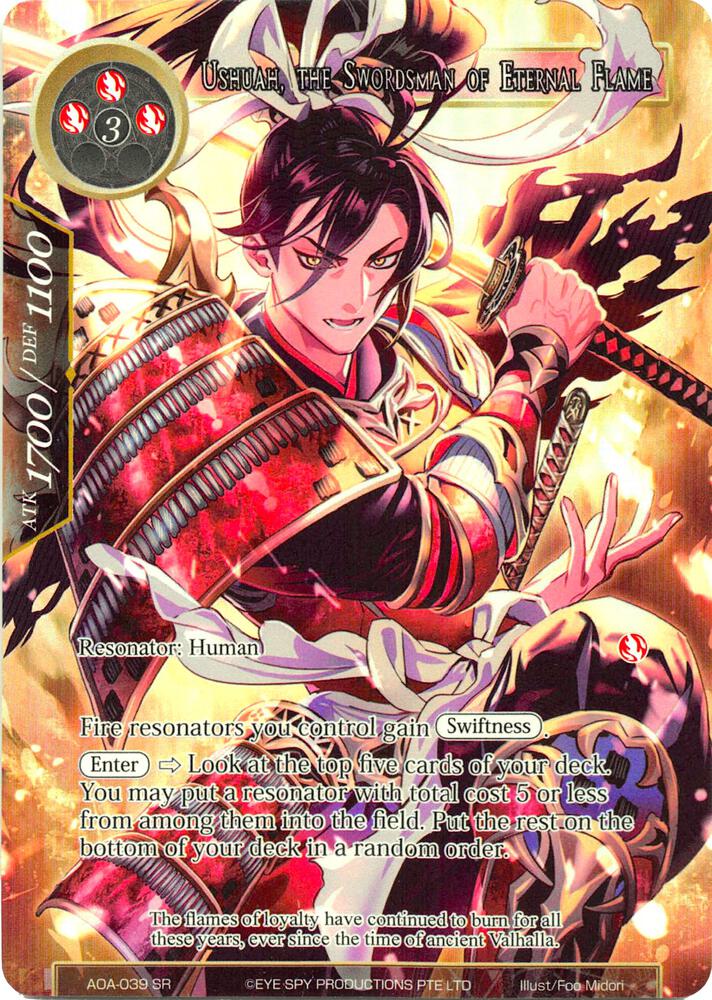 Ushuah, the Swordsman of Eternal Flame (Full Art), Awakening of the Ancients AOA-039