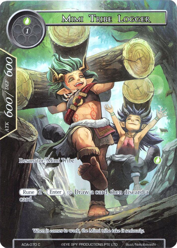 Mimi Tribe Logger (Full Art), Awakening of the Ancients AOA-070