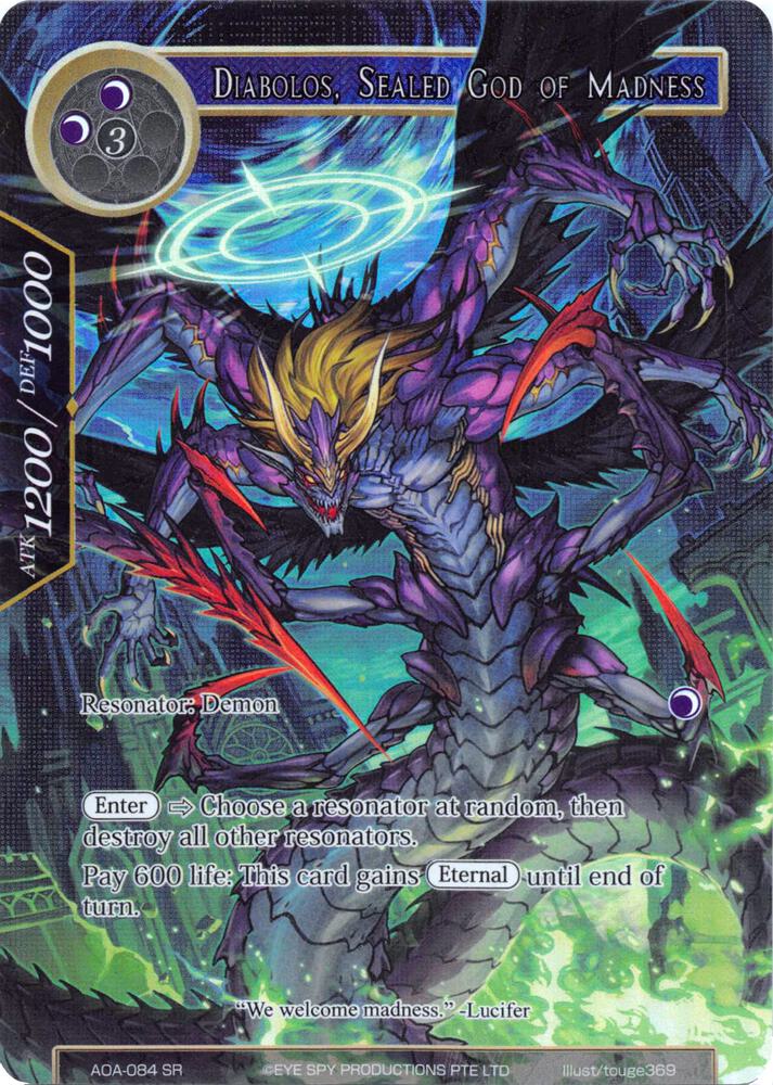 Diabolos, Sealed God of Madness (Full Art), Awakening of the Ancients AOA-084