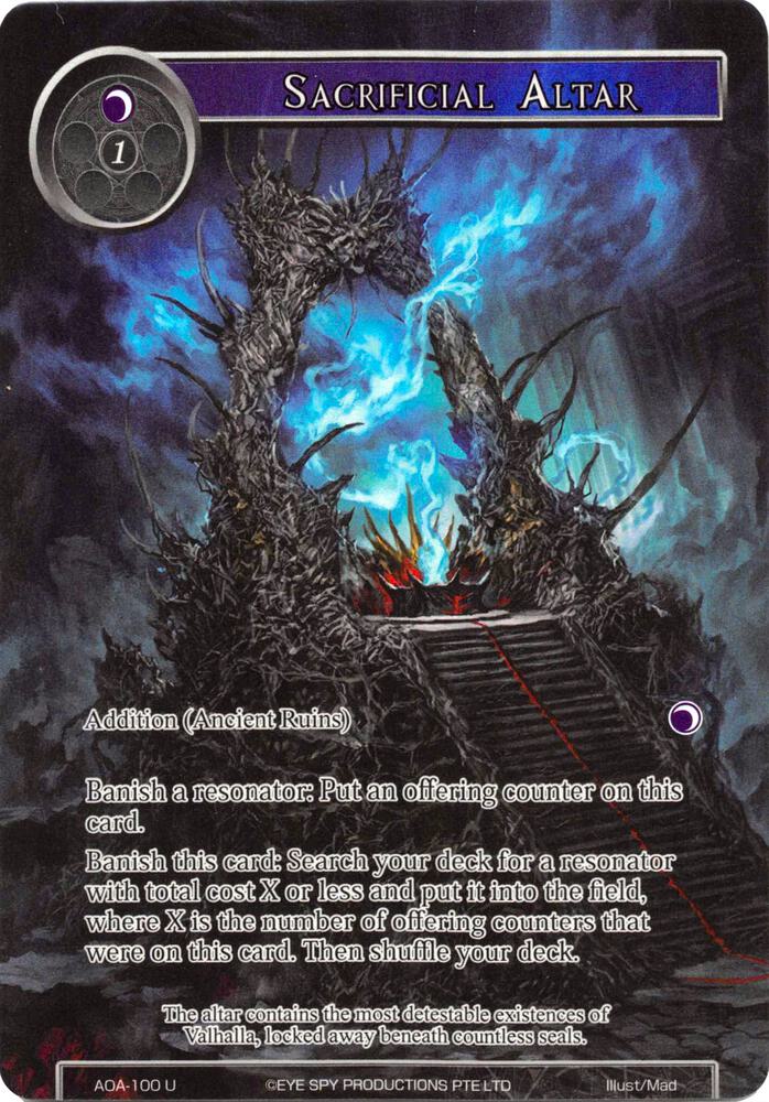 Sacrificial Altar (Full Art), Awakening of the Ancients AOA-100