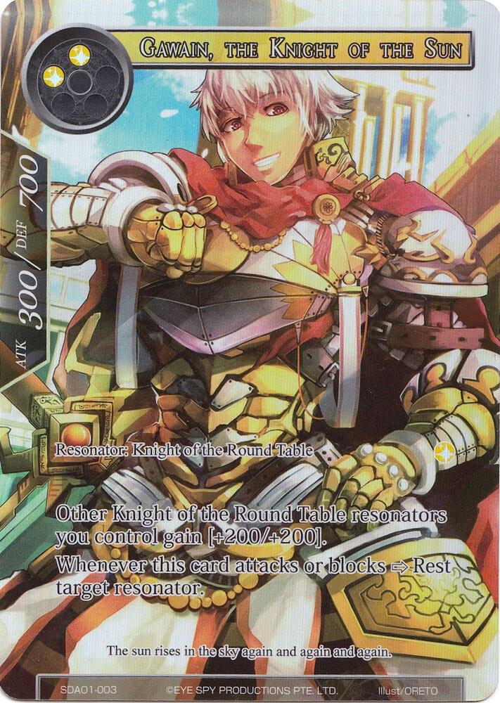 Gawain, the Knight of the Sun (Full Art), Alice Origin Starter Deck SDAO1-003