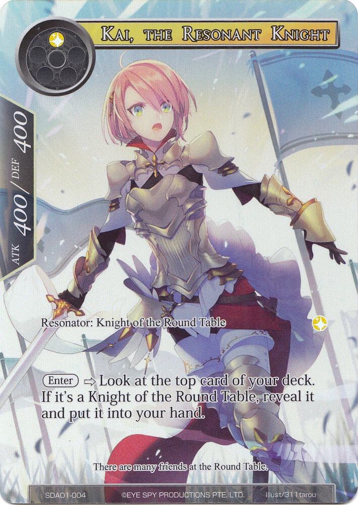 Kai, the Resonant Knight (Full Art), Alice Origin Starter Deck SDAO1-004