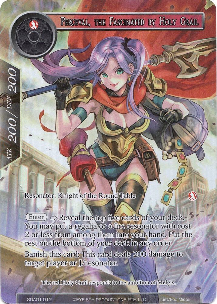 Perceval, the Fascinated of Holy Grail (Full Art), Alice Origin Starter Deck SDAO1-012