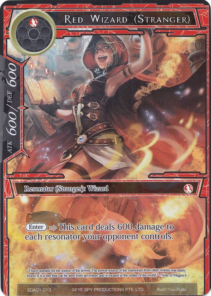 Red Wizard (Stranger) (Full Art), Alice Origin Starter Deck SDAO1-013