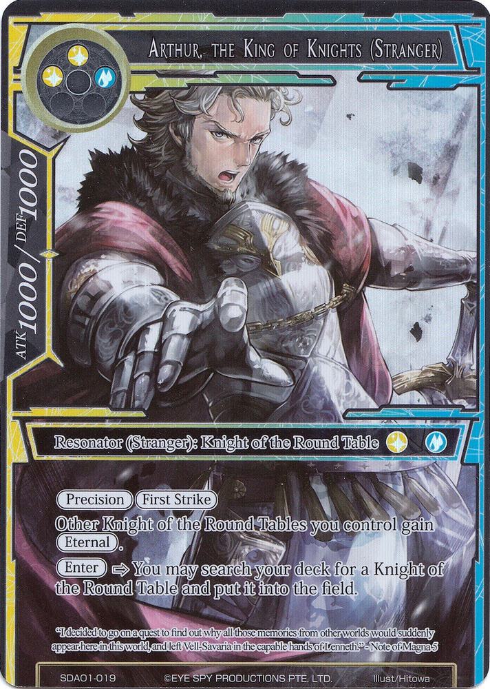 Arthur, the King of Knights (Stranger) (Full Art), Alice Origin Starter Deck SDAO1-019
