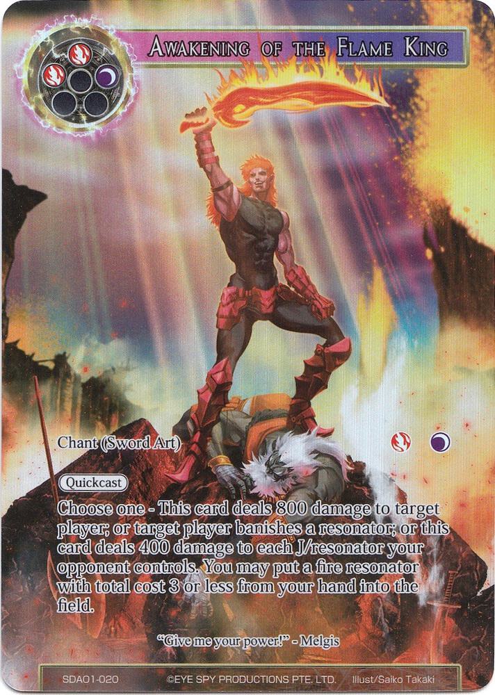 Awakening of the Flame King (Full Art), Alice Origin Starter Deck SDAO1-020