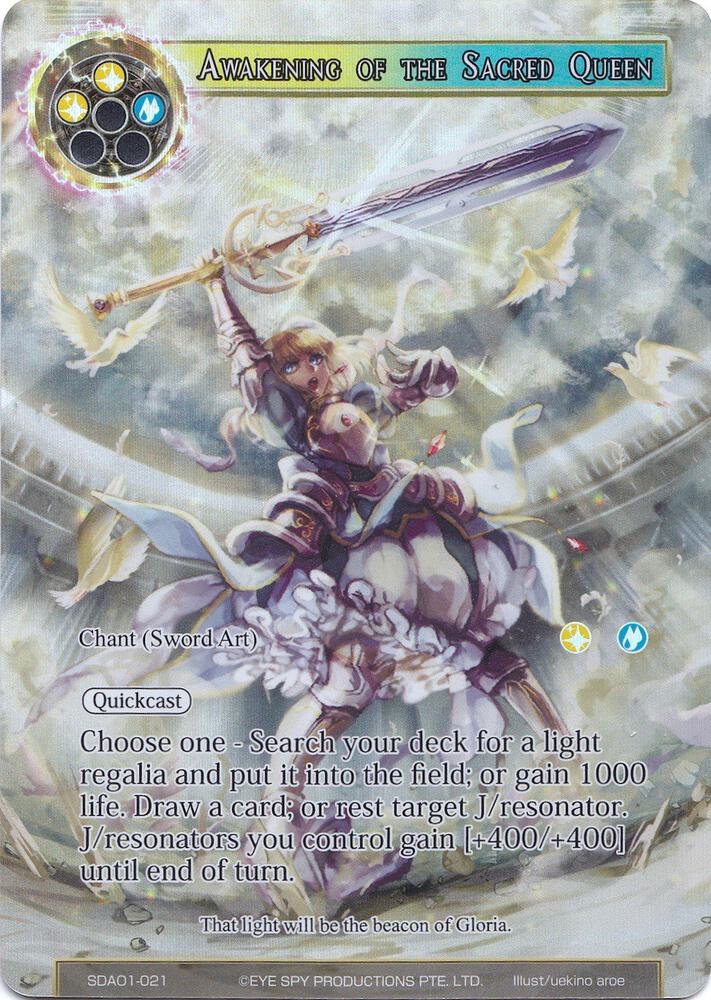 Awakening of the Sacred Queen (Full Art), Alice Origin Starter Deck SDAO1-021
