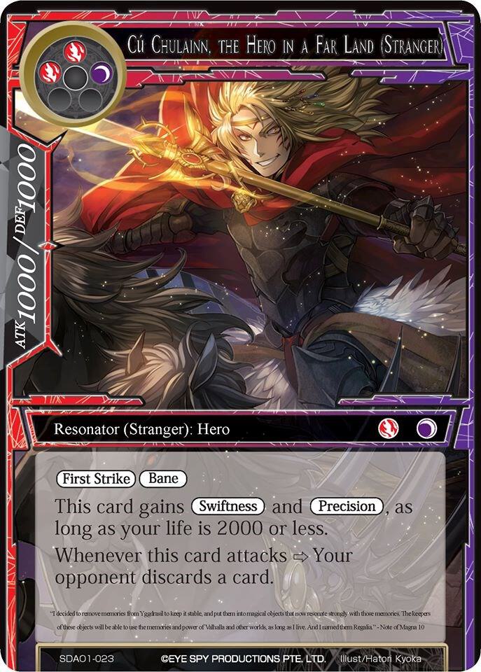 Cu Chulainn, the Hero in a Fare Land (Stranger), Alice Origin Starter Deck SDAO1-023