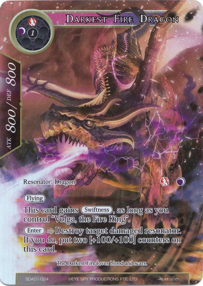 Darkest Fire Dragon (Full Art), Alice Origin Starter Deck SDAO1-024