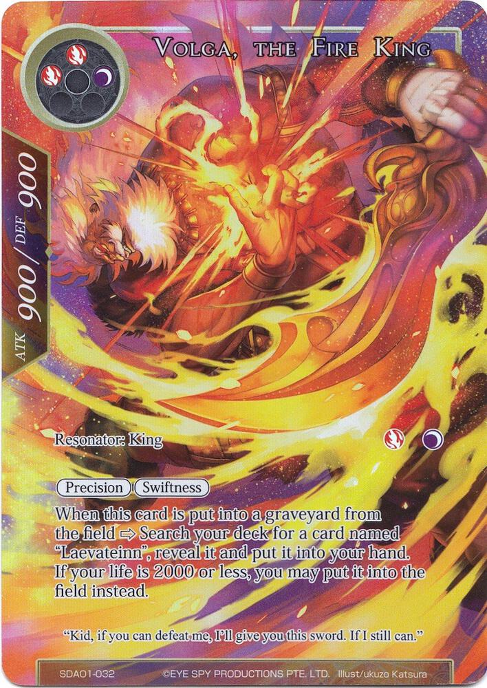 Volga, the Fire King (Full Art), Alice Origin Starter Deck SDAO1-032