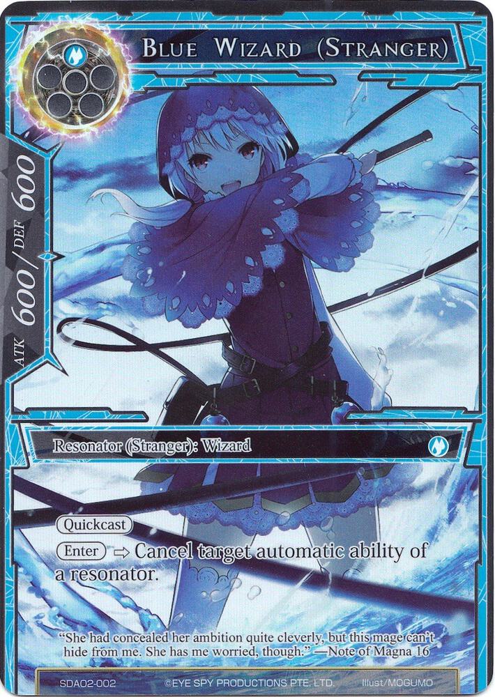 Blue Wizard (Stranger) (Full Art), Alice Origin II Starter Deck SDAO2-002