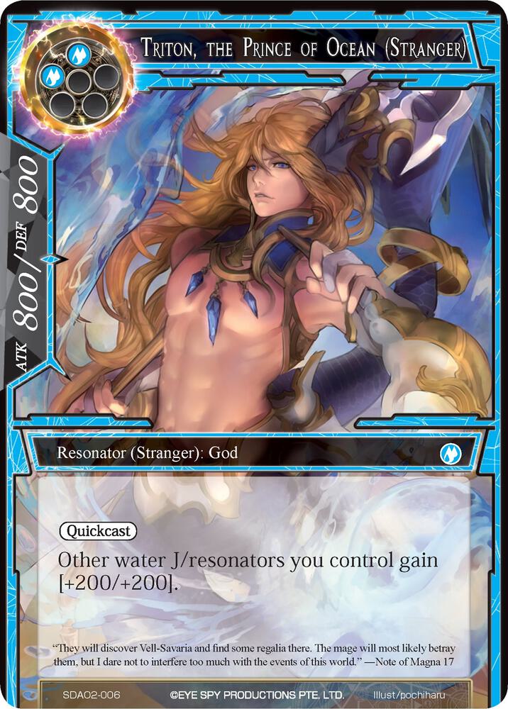 Triton, the Prince of Ocean (Stranger), Alice Origin II Starter Deck SDAO2-006