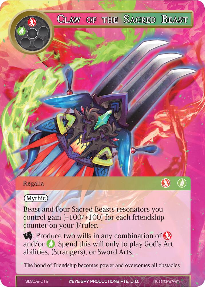 Claw of the Sacred Beast, Alice Origin II Starter Deck SDAO2-019