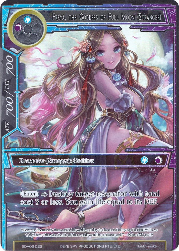 Freya, the Goddess of Full Moon (Stranger) (Full Art), Alice Origin II Starter Deck SDAO2-022